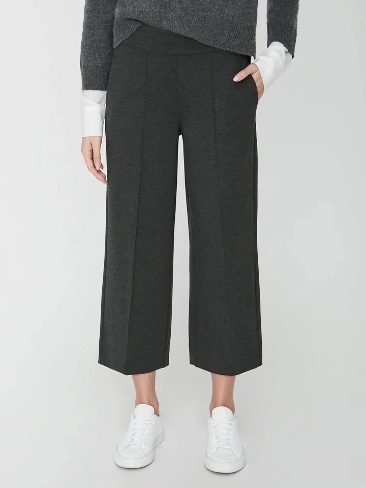 Brochu Walker Charcoal Wide-Leg Crop Pants